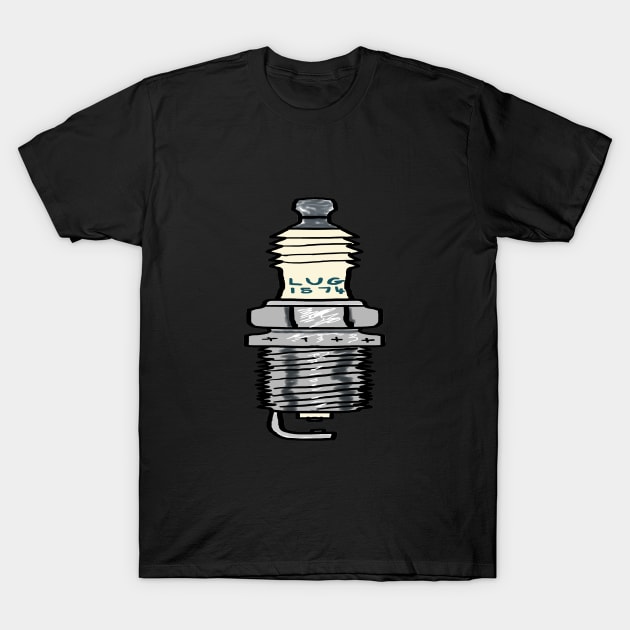 Spark Plug Mechanic T-Shirt by Mark Ewbie